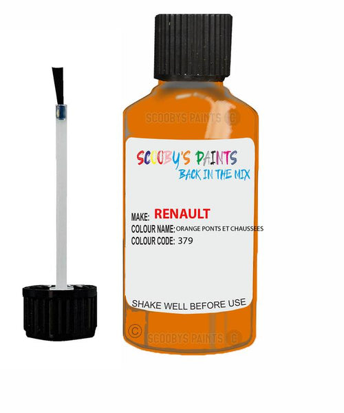 renault master orange ponts et chaussees code 379 touch up paint 1990 2019 Scratch Stone Chip Repair 