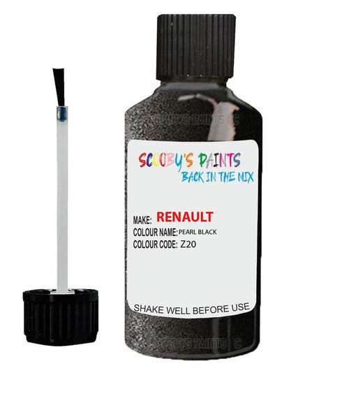 renault captur pearl black code z20 touch up paint 1991 2020 Scratch Stone Chip Repair 