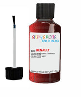 renault captur rouge carmin red code npf touch up paint 2014 2019 Scratch Stone Chip Repair 