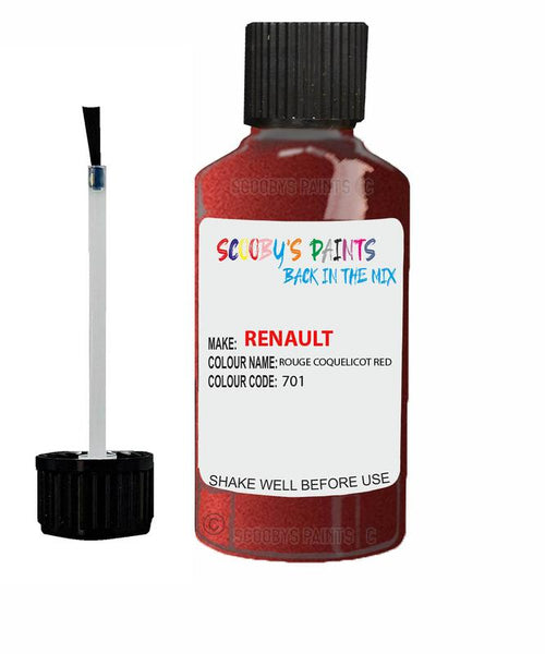renault master rouge coquelicot red code 701 touch up paint 1997 2003 Scratch Stone Chip Repair 
