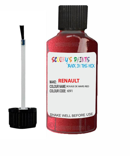 renault clio rouge de mars red code 691 touch up paint 1999 2004 Scratch Stone Chip Repair 