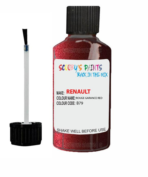 renault clio rouge garance red code b79 touch up paint 2001 2008 Scratch Stone Chip Repair 