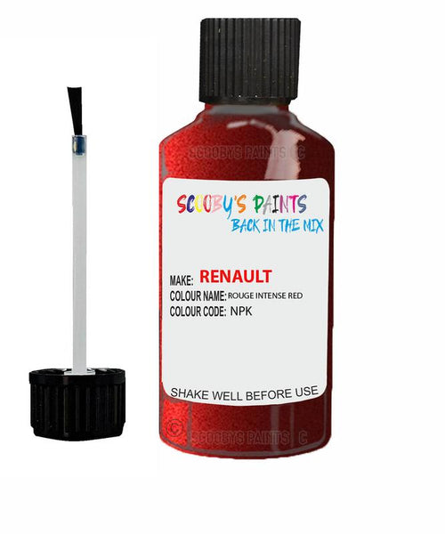 renault koleos rouge intense red code nnd touch up paint 2006 2015 Scratch Stone Chip Repair 