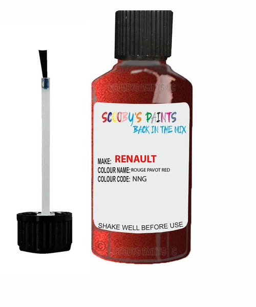 renault megane rouge pavot red code nng touch up paint 2006 2019 Scratch Stone Chip Repair 