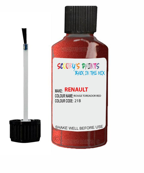 renault logan rouge toreador red code 21b touch up paint 2008 2010 Scratch Stone Chip Repair 