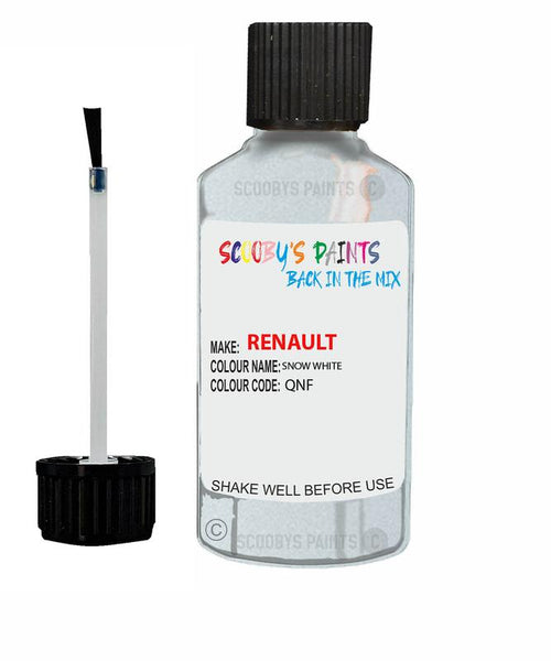 renault clio snow white code qnf touch up paint 2011 2019 Scratch Stone Chip Repair 