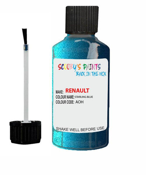 renault sandero starling blue code aoh touch up paint 2009 2010 Scratch Stone Chip Repair 