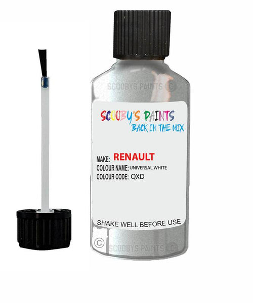 renault koleos universal white code qxd touch up paint 2017 2018 Scratch Stone Chip Repair 