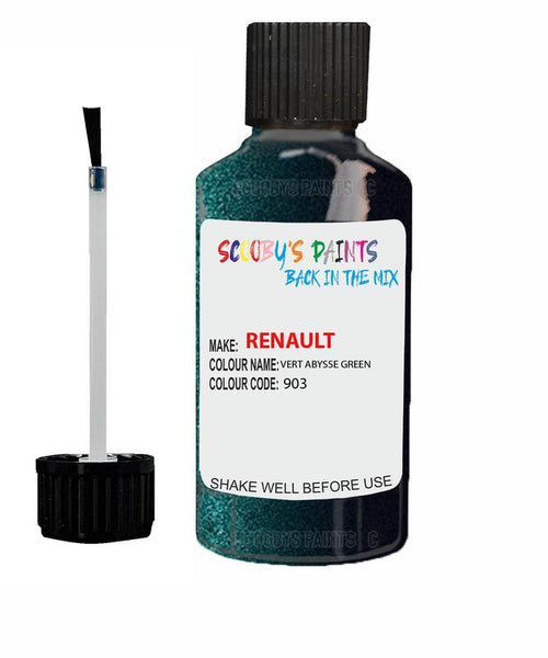 renault kangoo vert abysse green code 903 touch up paint 1991 2009 Scratch Stone Chip Repair 