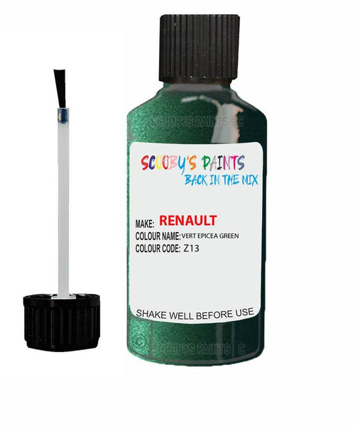 renault clio vert epicea green code z13 926 touch up paint 1997 2004 Scratch Stone Chip Repair 