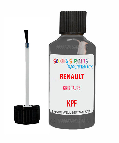 Paint For RENAULT Kangoo GRIS TAUPE Silver/Grey KPF Touch Up Scratch Stone Chip Kit