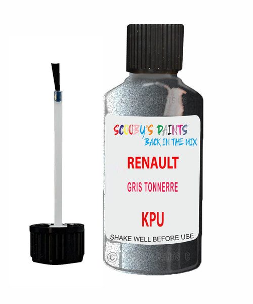 Paint For RENAULT Alpine GRIS TONNERRE Silver/Grey KPU Touch Up Scratch Stone Chip Kit
