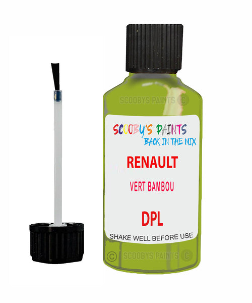 Paint For RENAULT Traffic VERT BAMBOU Green DPL Touch Up Scratch Stone Chip Kit