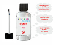 Scratch Repair Paint RENAULT Limo WHITE WHITE QYA