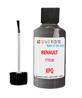 Paint For RENAULT Zoe YTTRIUM Silver/Grey KPQ Touch Up Scratch Stone Chip Kit
