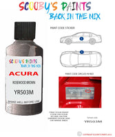Paint For Acura Legend Rosewood Brown Code Yr503M Touch Up Scratch Stone Chip Repair