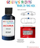 Paint For Acura Tsx Royal Blue Code B536P Touch Up Scratch Stone Chip Repair