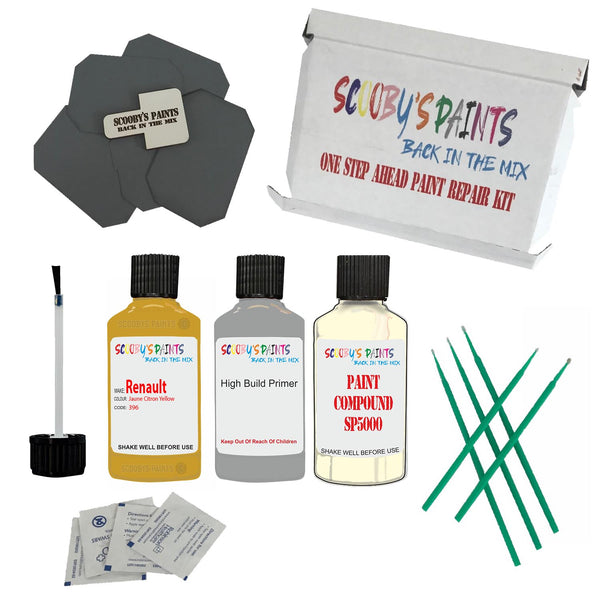 Paint For RENAULT JAUNE CITRON YELLOW Code: 396 Paint Detailing Scratch Repair Kit