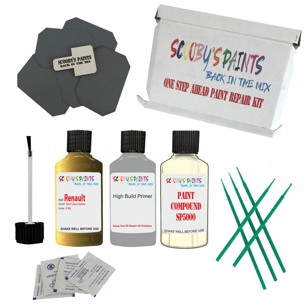 Paint For RENAULT VERT ONYX GREEN Code: F90 Paint Detailing Scratch Repair Kit