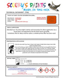 austin rover brm orange 200 series erm Scratch score repair paint
