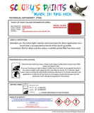 austin rover carnelian red metro cde Scratch score repair paint