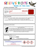 austin rover cinnabar red montego cmt Scratch score repair paint