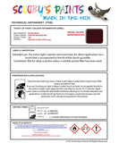 austin rover damson richard red 75 ceb Scratch score repair paint