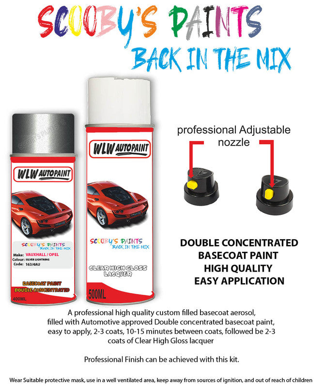 Paint For Vauxhall Zafira Silver Lightning Aerosol Spray Paint 163/4Au ...