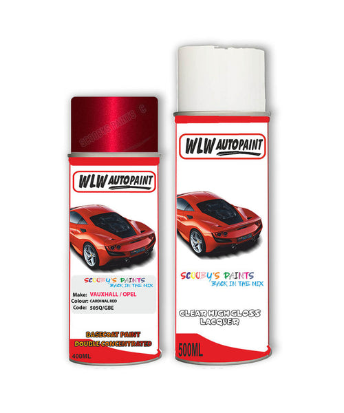 vauxhall ampera e cardinal red aerosol spray car paint clear lacquer 505q gbeBody repair basecoat dent colour