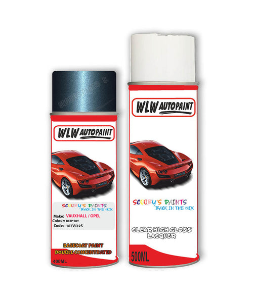 vauxhall insignia deep sky aerosol spray car paint clear lacquer 167v 22s gwjBody repair basecoat dent colour