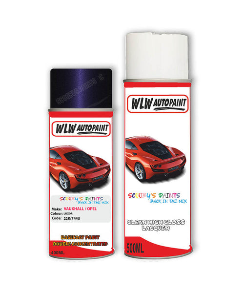 vauxhall insignia luxor aerosol spray car paint clear lacquer 22k 744u gu9Body repair basecoat dent colour