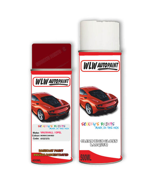 vauxhall corsa moroccan red aerosol spray car paint clear lacquer 41u 573 74uBody repair basecoat dent colour