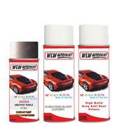 skoda superb amethyst purple aerosol spray car paint clear lacquer lf4u With primer anti rust undercoat protection