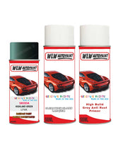 skoda octavia highland green aerosol spray car paint clear lacquer lf6k With primer anti rust undercoat protection