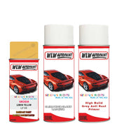 skoda octavia lemon yellow aerosol spray car paint clear lacquer lf1r With primer anti rust undercoat protection