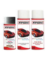skoda yeti platinum grey aerosol spray car paint clear lacquer ld7x With primer anti rust undercoat protection