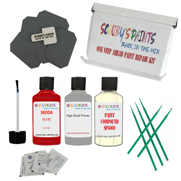 Paint For SKODA RALLY RED Code: LF3E Touch Up Paint Detailing Scratch Repair Kit