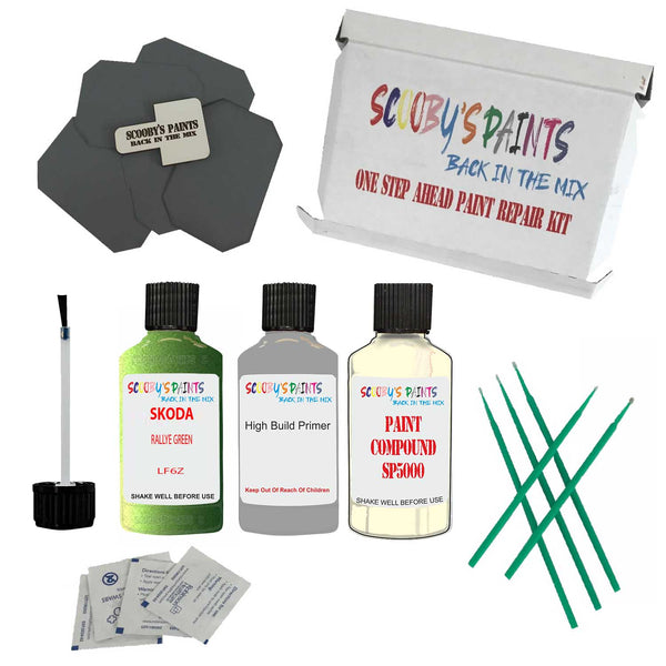 Paint For SKODA RALLYE GREEN Code: LF6Z Touch Up Paint Detailing Scratch Repair Kit