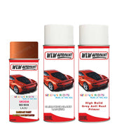 skoda karoq red rock aerosol spray car paint clear lacquer la3u With primer anti rust undercoat protection