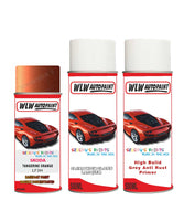 skoda octavia tangerine orange aerosol spray car paint clear lacquer lf3h With primer anti rust undercoat protection