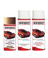 skoda yeti terracotta orange aerosol spray car paint clear lacquer lf2u With primer anti rust undercoat protection