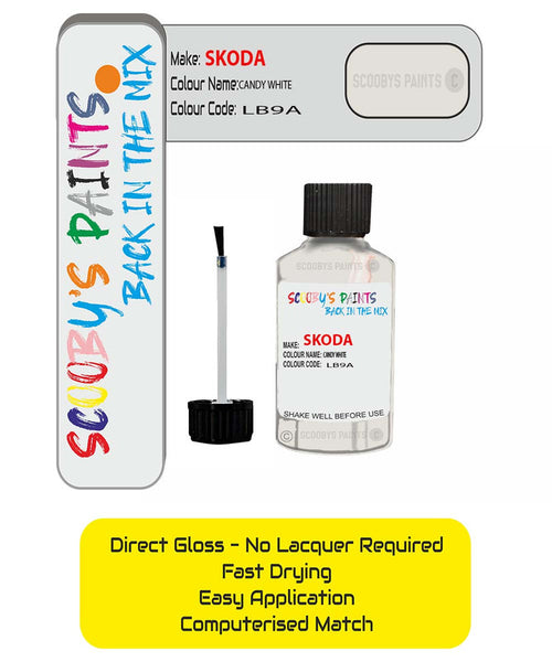 For VOLKSWAGEN LB9A CANDY WHITE Touch up paint pen with brush (SCRATCH  REPAIR)