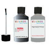 skoda touch up paint with anti rust primer SUPERB ANTHRACITE GREY scratch Repair Paint Code LF8J