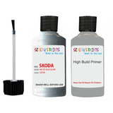 skoda touch up paint with anti rust primer YETI ARCTIC BLUE SILVER scratch Repair Paint Code LB5M