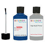 skoda touch up paint with anti rust primer FELICIA ARCTIC BLUE scratch Repair Paint Code LF5D