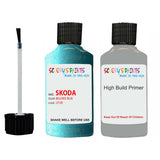 skoda touch up paint with anti rust primer OCTAVIA BELOVED BLUE scratch Repair Paint Code LF5B