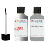 skoda touch up paint with anti rust primer FABIA BRILLIANT SILVER scratch Repair Paint Code LA7W