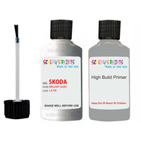 skoda touch up paint with anti rust primer SUPERB BRILLIANT SILVER scratch Repair Paint Code LA7W