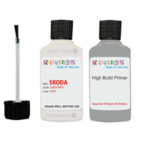 skoda touch up paint with anti rust primer SCALA CANDY WHITE scratch Repair Paint Code LB9A