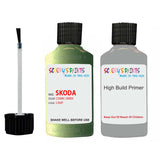 skoda touch up paint with anti rust primer OCTAVIA COSMIC GREEN scratch Repair Paint Code LA6P